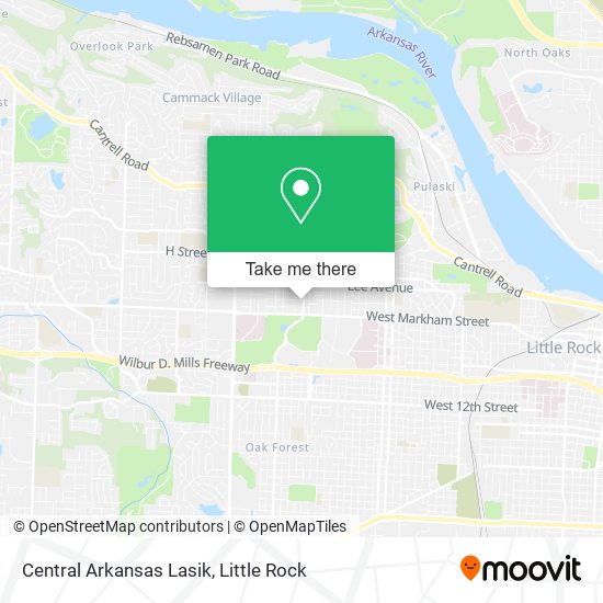 Central Arkansas Lasik map