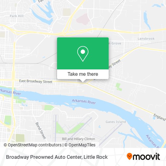 Broadway Preowned Auto Center map