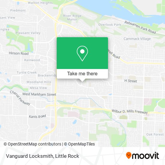 Mapa de Vanguard Locksmith