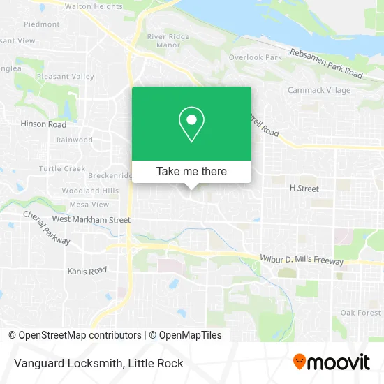Vanguard Locksmith map