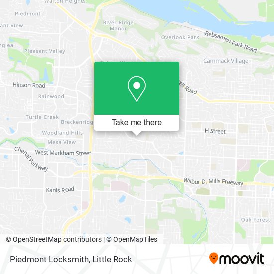 Piedmont Locksmith map