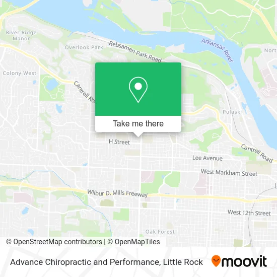 Advance Chiropractic and Performance map