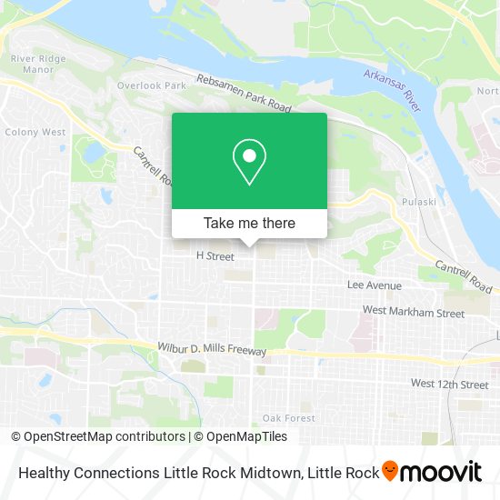 Mapa de Healthy Connections Little Rock Midtown