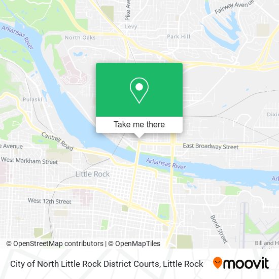City of North Little Rock District Courts map