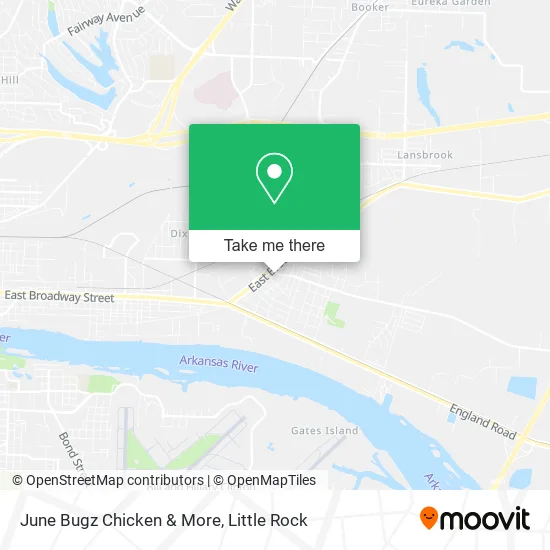 Mapa de June Bugz Chicken & More