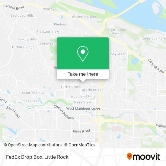 FedEx Drop Box map