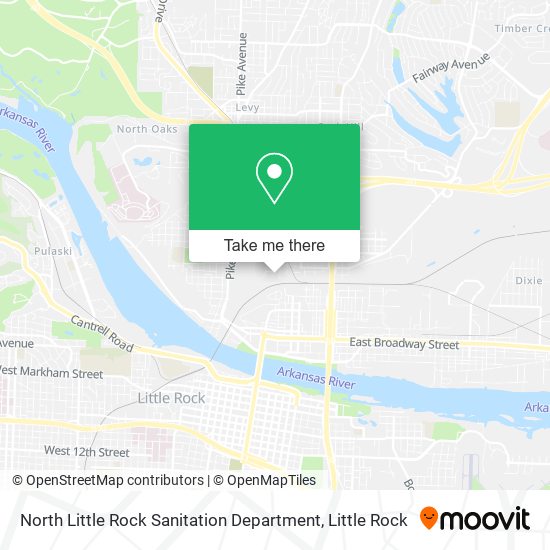 Mapa de North Little Rock Sanitation Department