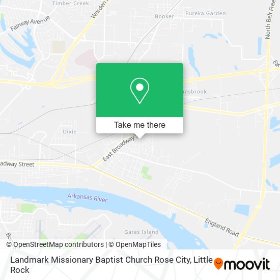 Mapa de Landmark Missionary Baptist Church Rose City