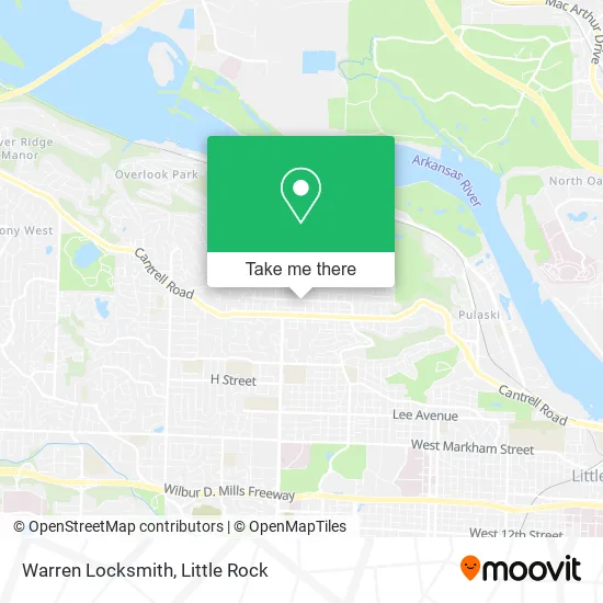 Warren Locksmith map