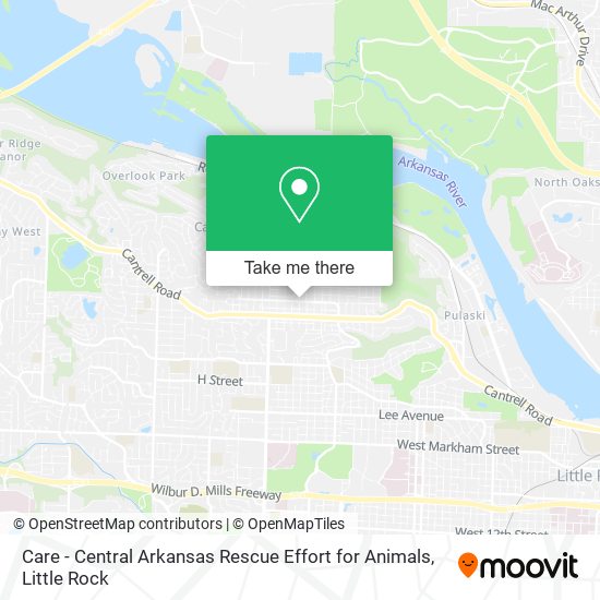 Care - Central Arkansas Rescue Effort for Animals map