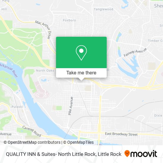 QUALITY INN & Suites- North Little Rock map