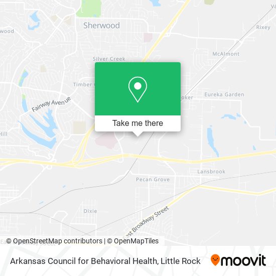 Arkansas Council for Behavioral Health map