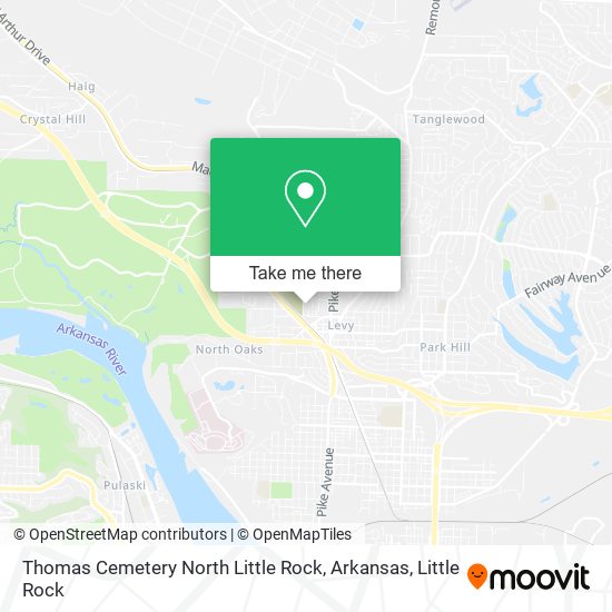 Mapa de Thomas Cemetery North Little Rock, Arkansas