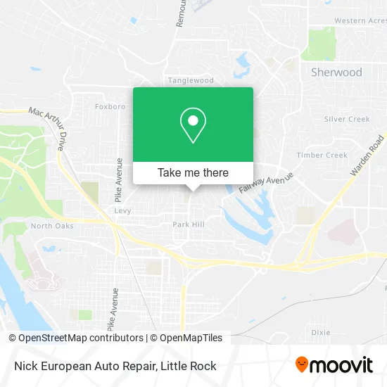 Nick European Auto Repair map