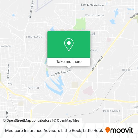 Medicare Insurance Advisors Little Rock map