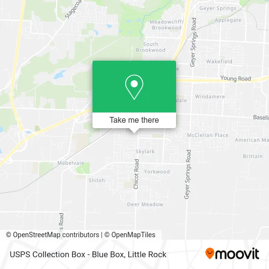 USPS Collection Box - Blue Box map