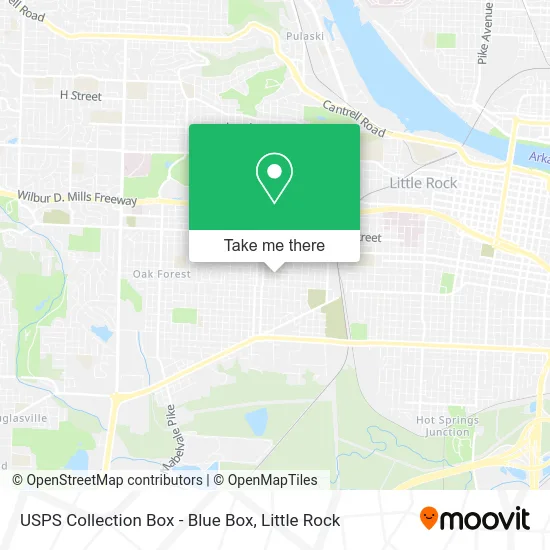 USPS Collection Box - Blue Box map