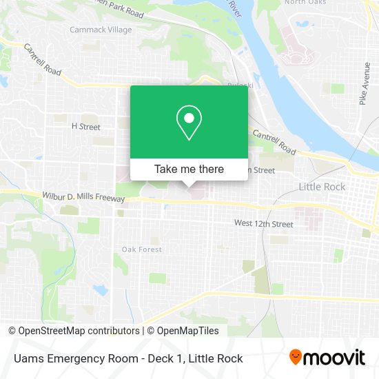 Mapa de Uams Emergency Room - Deck 1