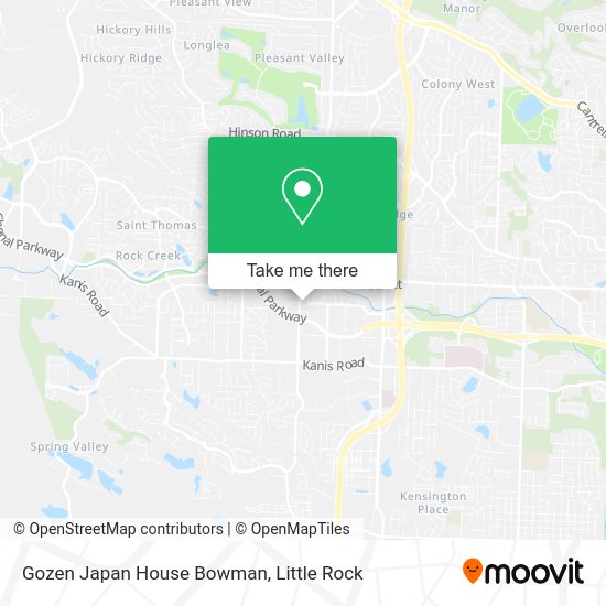 Mapa de Gozen Japan House Bowman