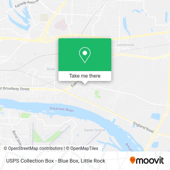 USPS Collection Box - Blue Box map