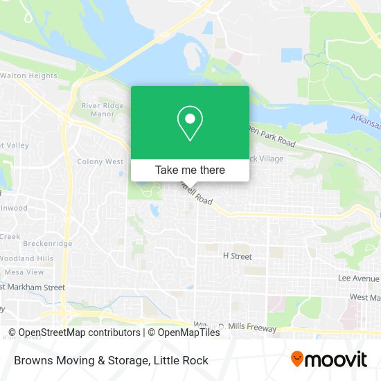 Browns Moving & Storage map