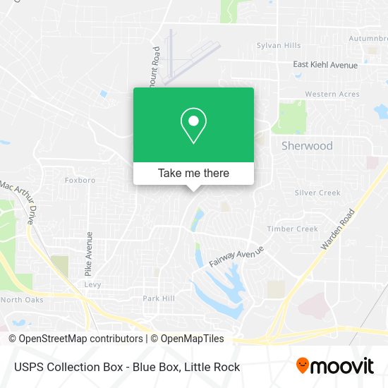 USPS Collection Box - Blue Box map