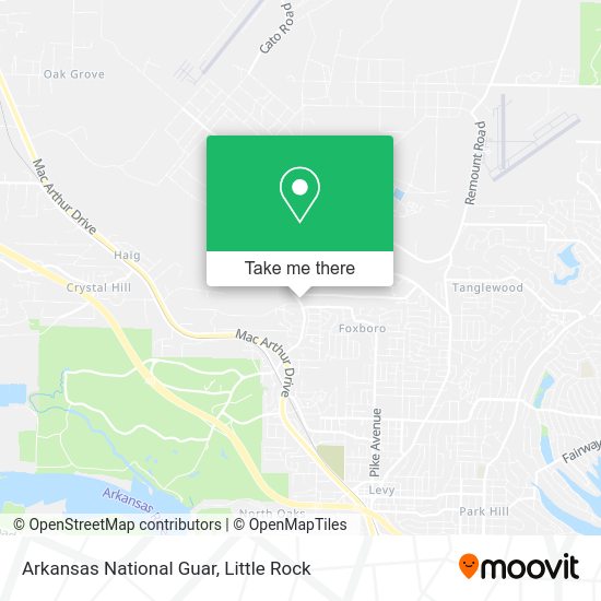 Arkansas National Guar map