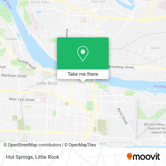 Hot Springs map
