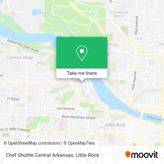Chef Shuttle Central Arkansas map
