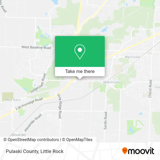 Pulaski County map