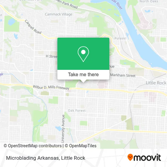 Microblading Arkansas map
