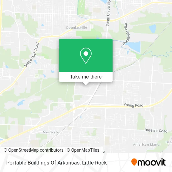 Portable Buildings Of Arkansas map
