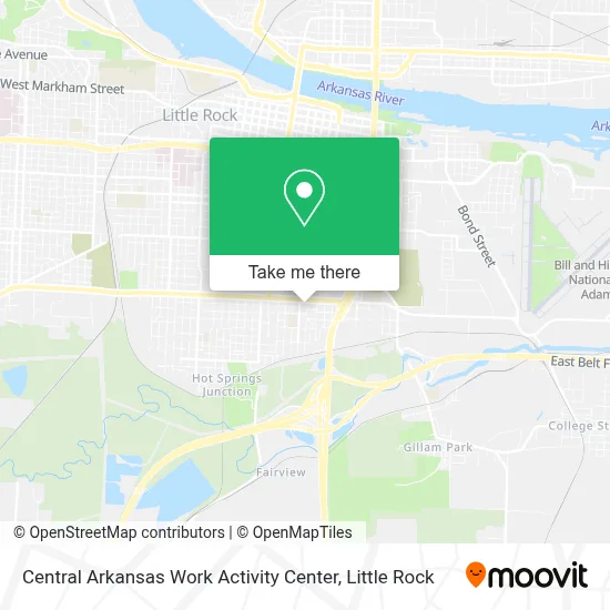 Central Arkansas Work Activity Center map