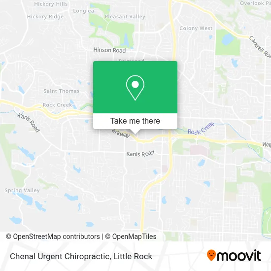Chenal Urgent Chiropractic map