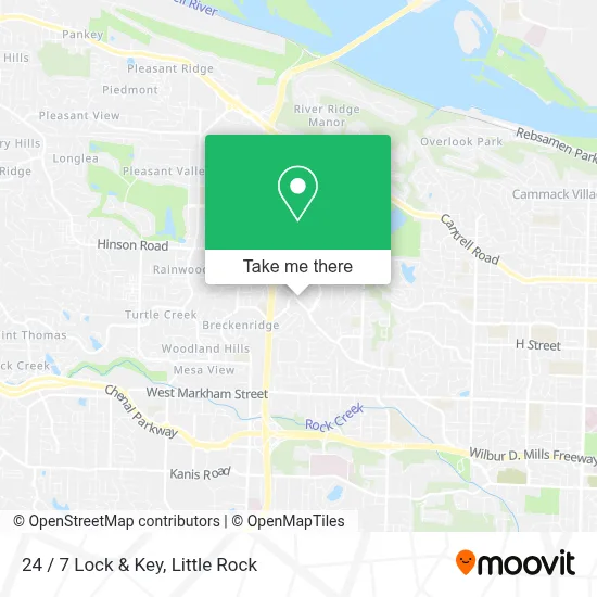 24 / 7 Lock & Key map