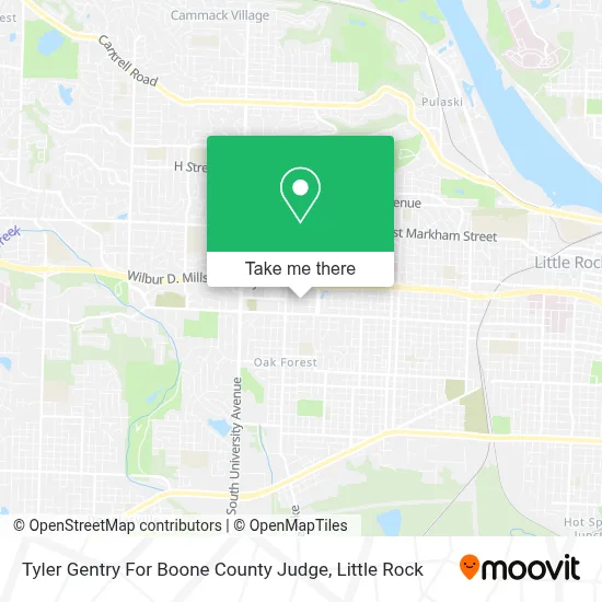 Tyler Gentry For Boone County Judge map