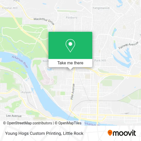 Young Hogs Custom Printing map