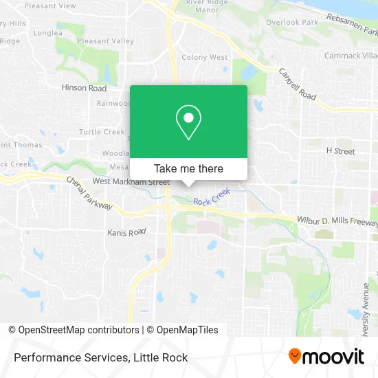 Performance Services map