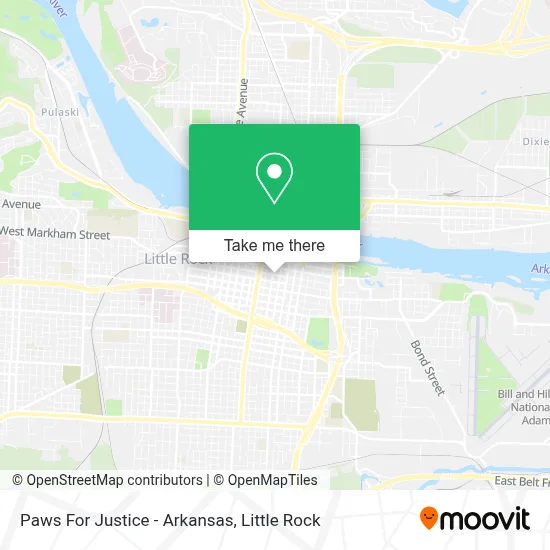 Paws For Justice - Arkansas map