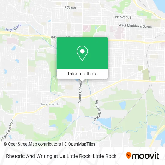 Rhetoric And Writing at Ua Little Rock map