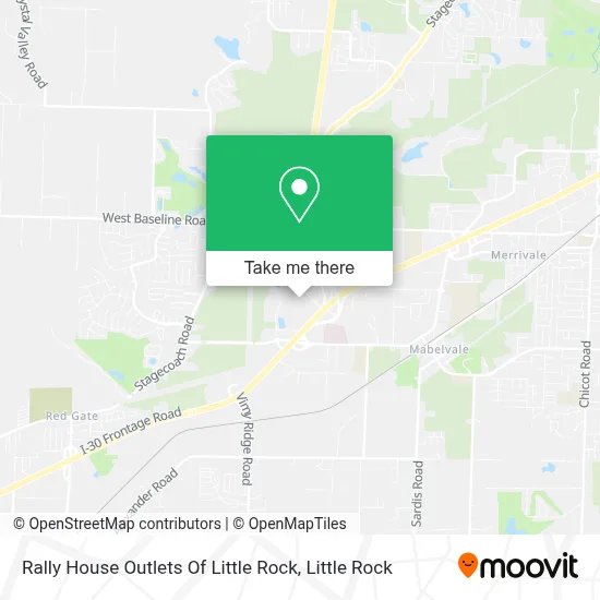 Rally House Outlets Of Little Rock map