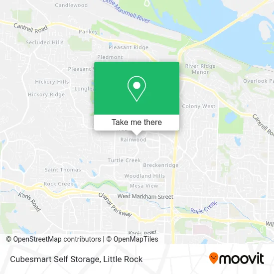 Cubesmart Self Storage map