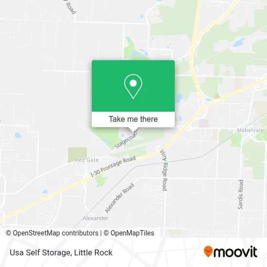 Usa Self Storage map
