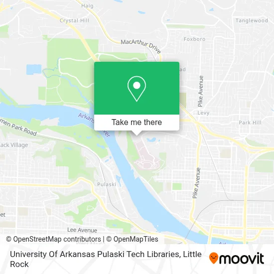 University Of Arkansas Pulaski Tech Libraries map