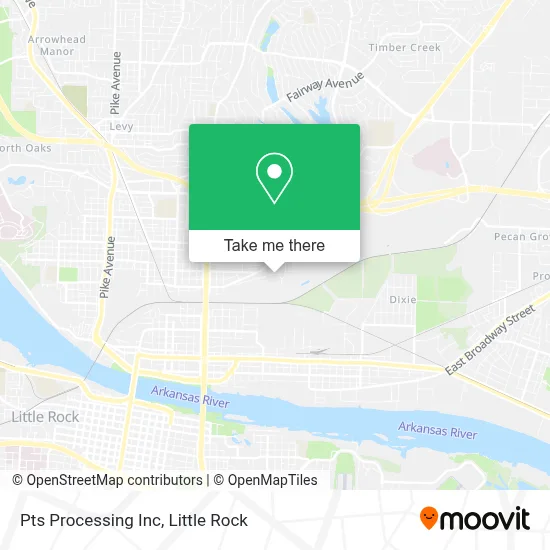 Pts Processing Inc map