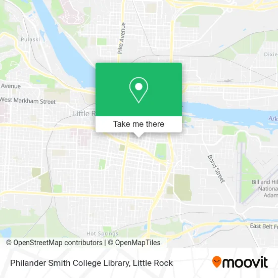 Philander Smith College Library map