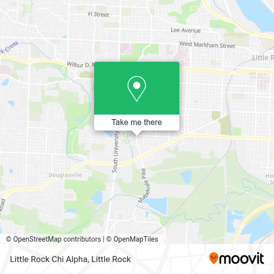 Little Rock Chi Alpha map