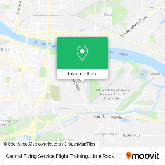 Central Flying Service Flight Training map