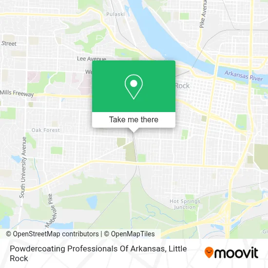 Powdercoating Professionals Of Arkansas map
