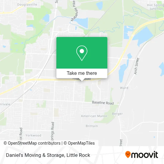 Daniel's Moving & Storage map
